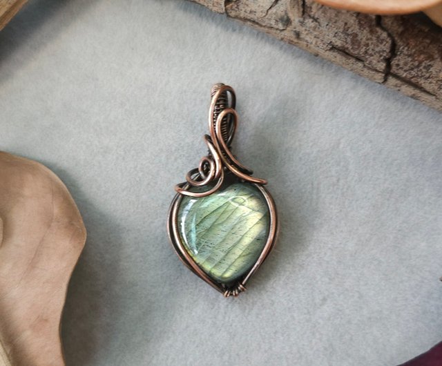 Labradorite Teardrop Oil Bottle Bronze Pendants Labradorite Teardrop Oil Bottle Bronze Pendants