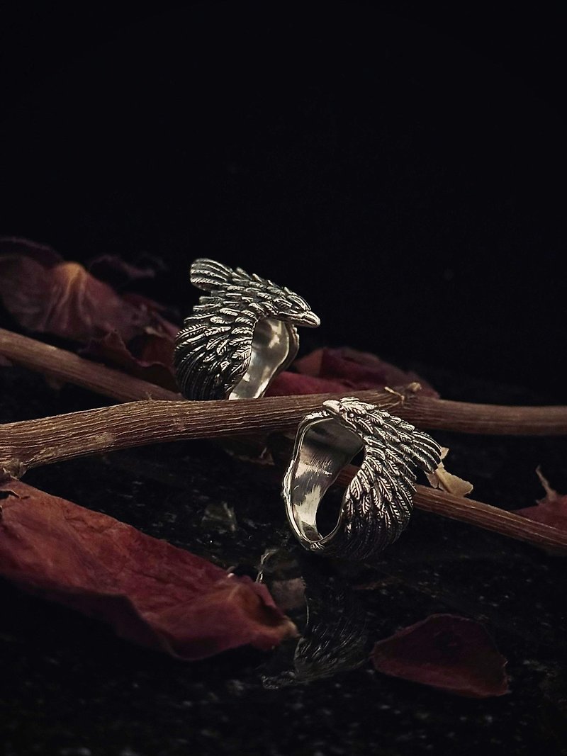 [New Product] Midnight Feather/Crow/Ring/Sterling Silver - General Rings - Sterling Silver Silver