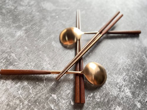 Timestone Goods 石代 一起走個輕奢復古風餐具組|筷子、湯匙、禮物
