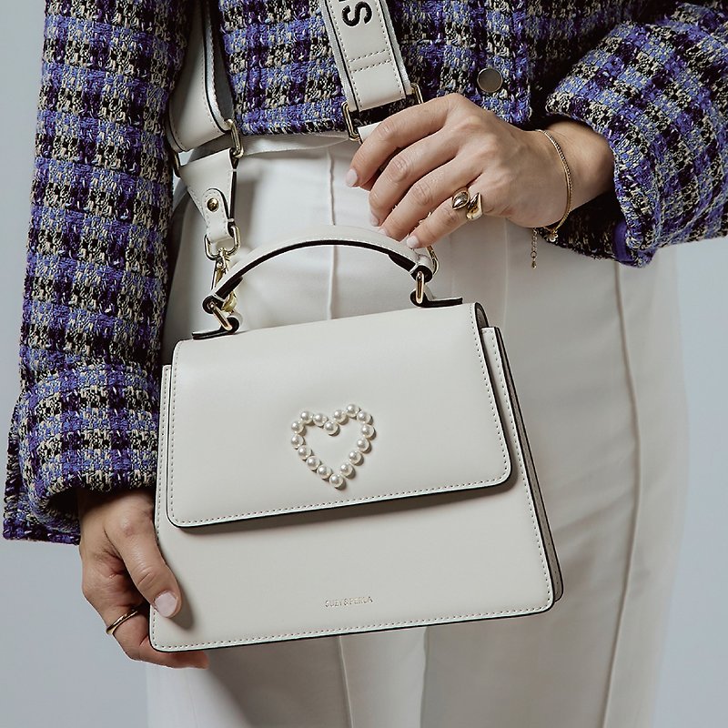 Amor Lover Bag (Cloud White) - Messenger Bags & Sling Bags - Genuine Leather White