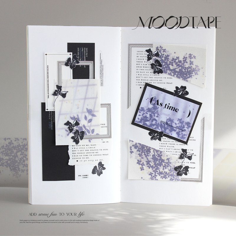 夕日影行   樹影造景手帳  PET 和紙膠帶  7米卷 - 紙膠帶/和紙/PET - 其他材質 多色