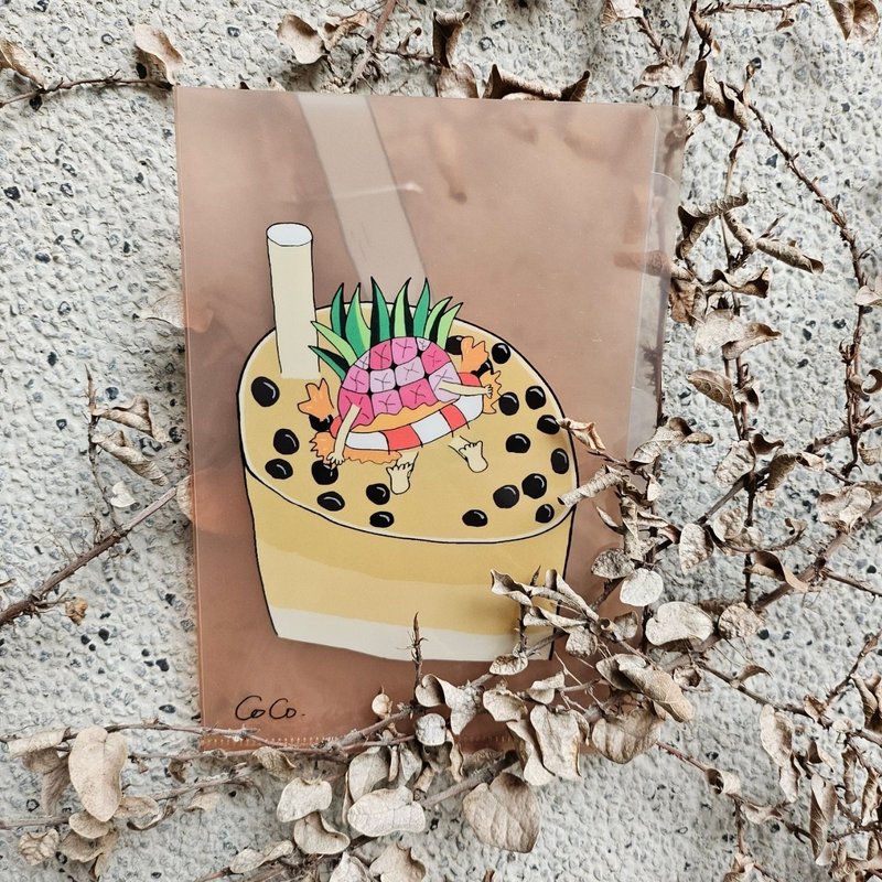 Pineapple swimming in precious milk-three-layer mini L clip - Folders & Binders - Plastic 