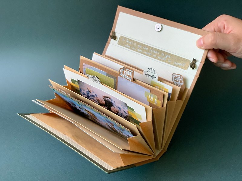 Tote bag small book/handmade card/handmade book - Cards & Postcards - Paper Multicolor