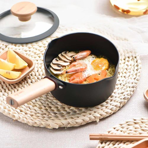TastePlus悅味臺灣 【Taste Plus】悅味元麥 內外不沾鍋 小湯鍋 泡麵鍋 牛奶鍋 16cm