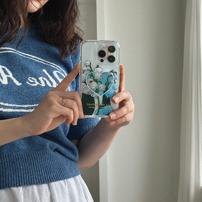Blue Lily Of The Valley_Jelly Hard Phone Case_MagSafe - 手機殼/手機套 - 其他材質 藍色