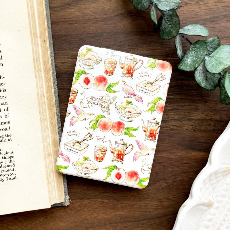 Peach Melba mirror [Compact mirror pink peach bird cute hand mirror] - อุปกรณ์แต่งหน้า/กระจก/หวี - วัสดุอื่นๆ สึชมพู