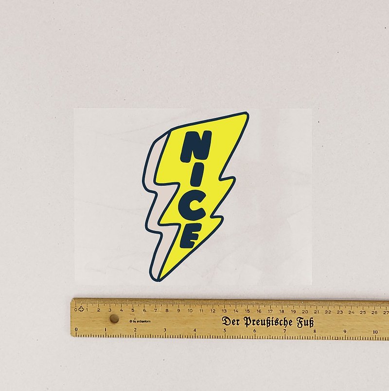 Iron-on-lightning nice - Stickers - Waterproof Material Multicolor