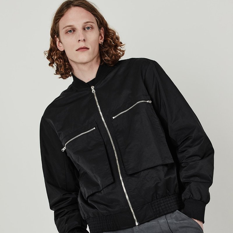 zipped pocket bomber jacket - อื่นๆ - เส้นใยสังเคราะห์ สึชมพู