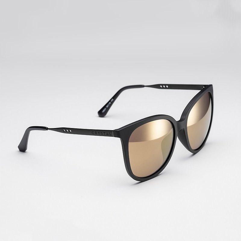 Mirror mirror coating | 19E fog black frame | bright glass polarized sunglasses - Sunglasses - Glass Black