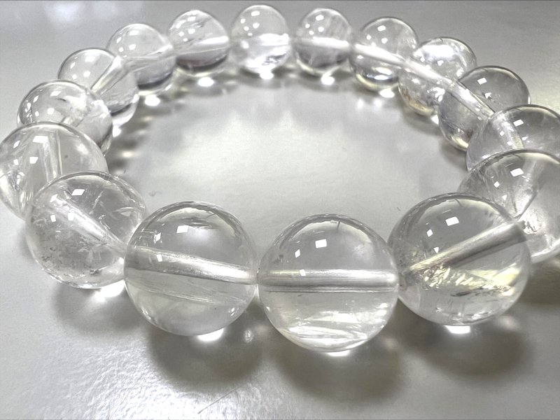 White Crystal Bracelet 13.4mm Jewelry Good Luck Small Object Bracelet - Bracelets - Crystal Transparent