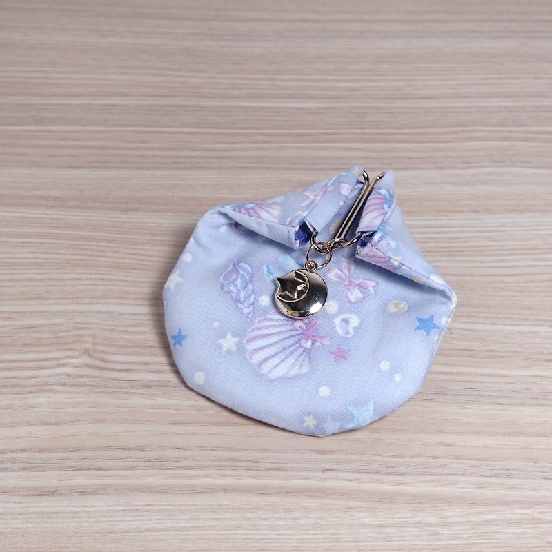 Shell purple mouth gold bag*coin purse*mouthwash - Coin Purses - Cotton & Hemp Purple