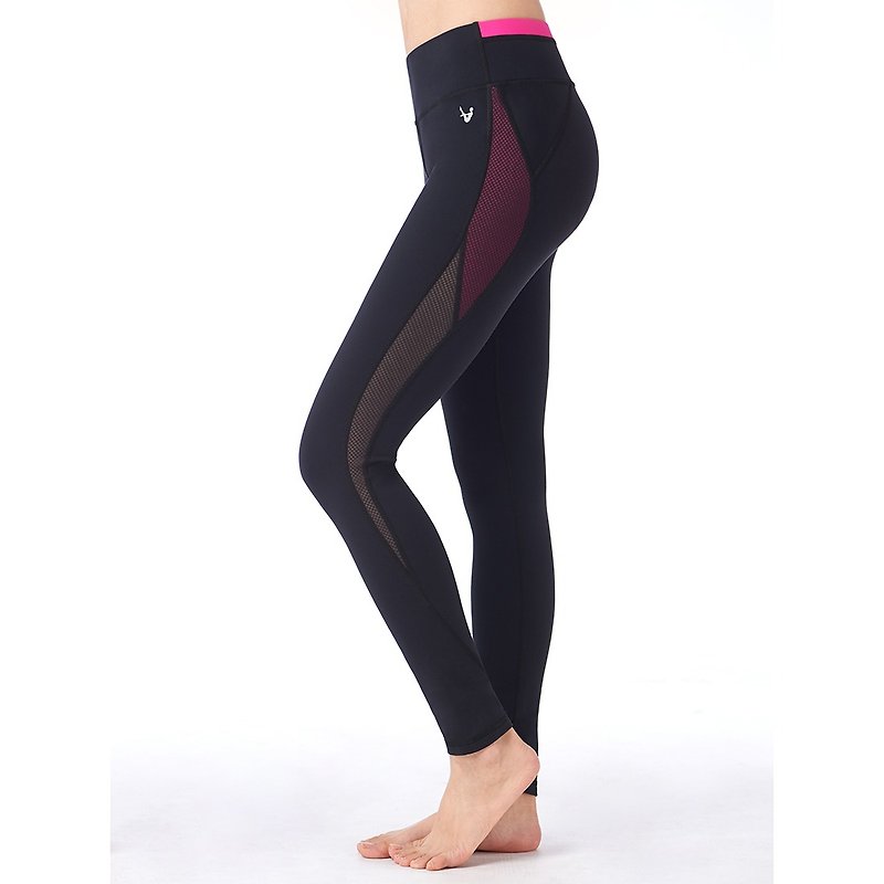 【MACACA】-2 Hip Bone Fixation Instant Skinny Pants-ASE7752 Black/ Peach - กางเกงวอร์มผู้หญิง - ไฟเบอร์อื่นๆ สีแดง