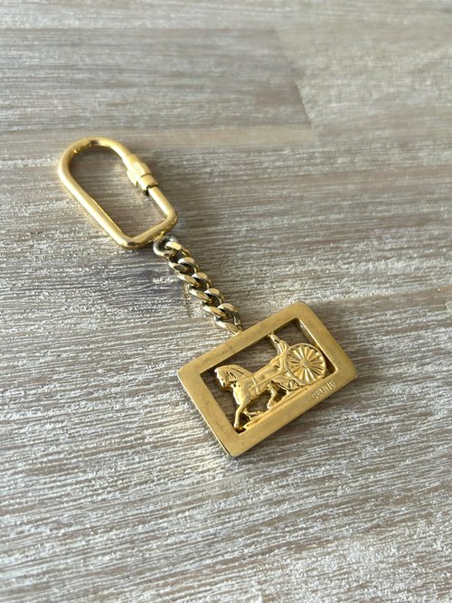 国内中古 CELINE クラシック 金の馬車 キーホルダー/キーホルダー