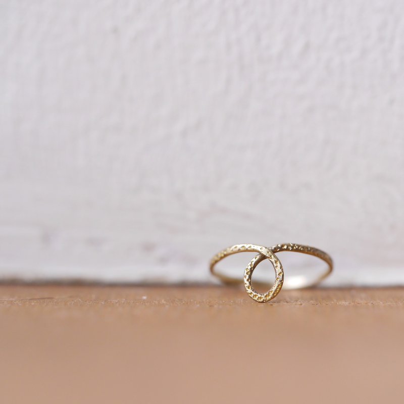 BRASS drop ring made to order - แหวนทั่วไป - ทองแดงทองเหลือง สีทอง