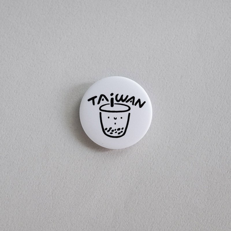 WHOSMiNG - PIN別針 TAIWAN BUBBLE TEA - 胸針 - 塑膠 白色
