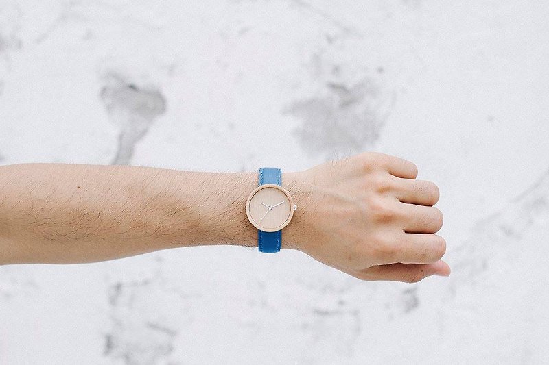 原木手工手錶 完木森林 海水藍 | 手錶 男錶 女錶 對錶 - 男裝錶/中性錶 - 木頭 藍色