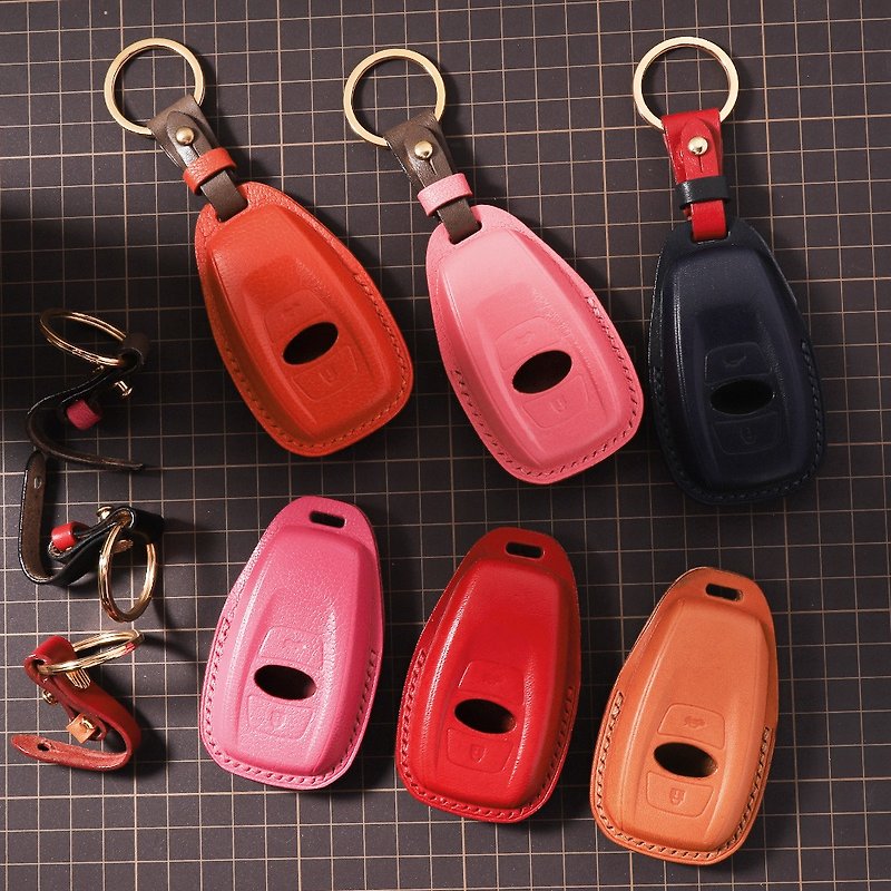 [Crazy Craftsman] Handmade Car Key Set For Subaru Forester Forester - Keychains - Genuine Leather 