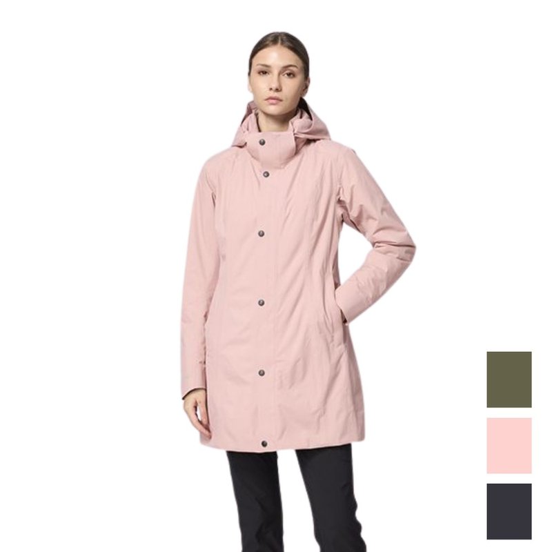 【Wildland 荒野】PR棉輕量極暖防水長版外套 女 0B32901 - 女大衣/外套 - 聚酯纖維 粉紅色