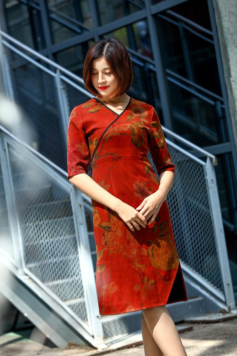 Product. Xiangyun yarn 50mm thick spun silk Xiangyun yarn with flowers - Skirts - Silk 