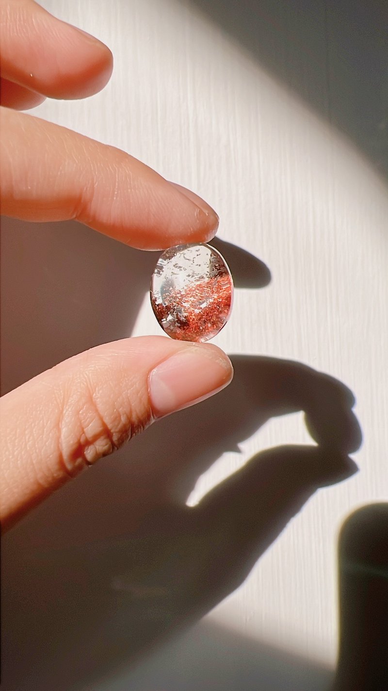 紅幽靈水晶 客製手鍊 金屬編織 手作設計 - 手鍊/手環 - 寶石 