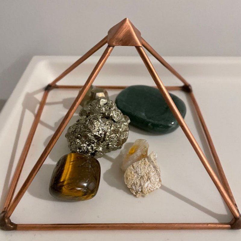 Copper pyramid healing, meditation copper Tense pyramid, reiki healing tool - อื่นๆ - ทองแดงทองเหลือง สีนำ้ตาล