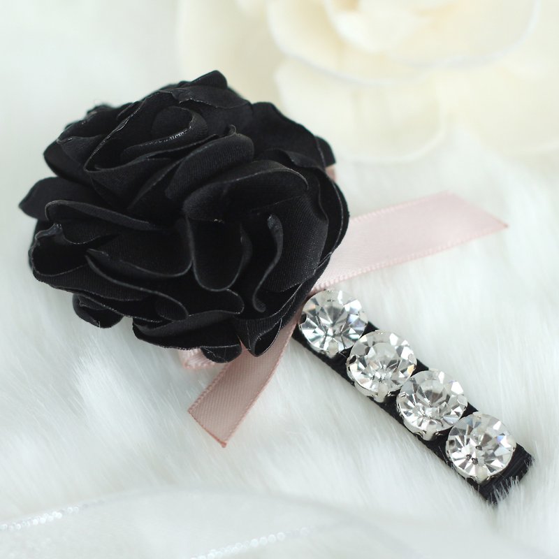Pretty Flower Hair Clip - Hair Accessories - Other Metals Black