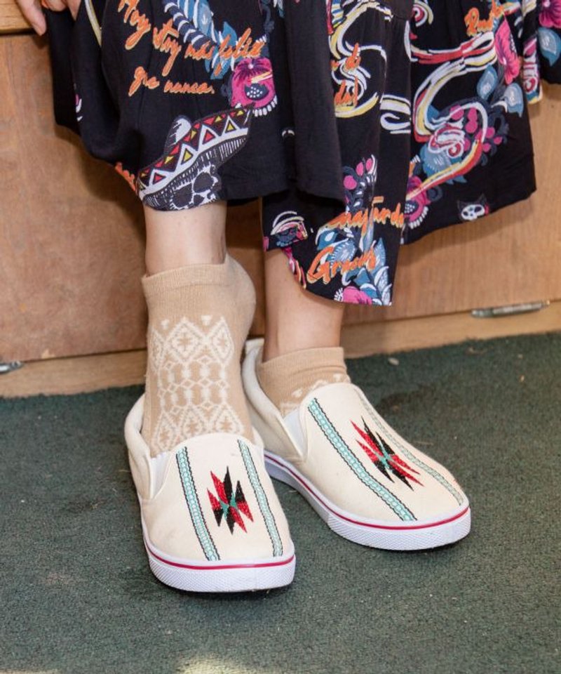 Navajo Pattern Ankle Socks 23-25cm - 襪子 - 其他材質 