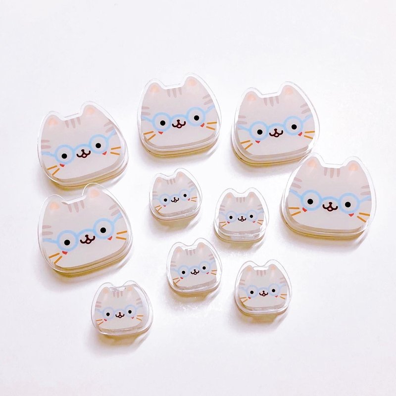 Kitten Paper Clips 1 set - แฟ้ม - พลาสติก สีกากี