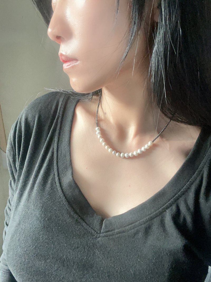 Meppy star pearl necklace - Necklaces - Pearl White