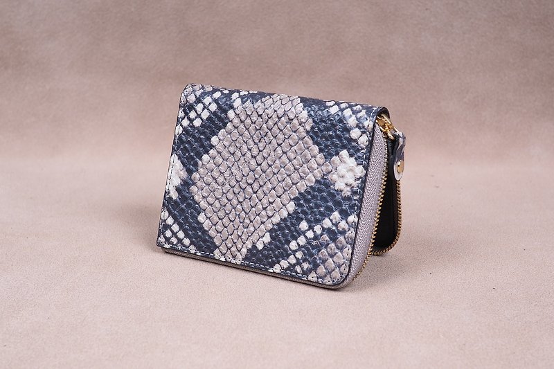 Zipper Wallet / Coin Wallet / Italy Cow Leather(Snake) - กระเป๋าใส่เหรียญ - หนังแท้ 