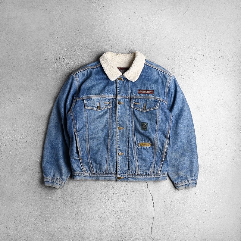 Vintage Denim Coat - เสื้อโค้ทผู้ชาย - วัสดุอื่นๆ 