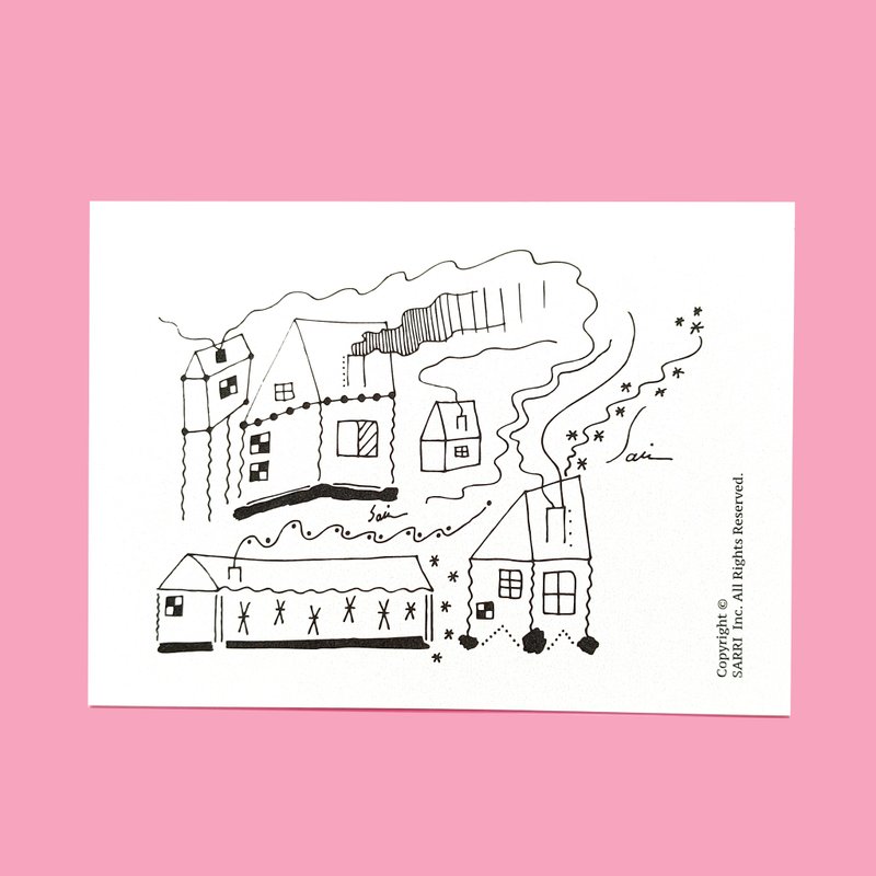 Postcards, Mini Posters, Waterproof Stickers, Motorcycle Decals, Luggage Stickers, Home Decor, Cards, All-Purpose Cards - การ์ด/โปสการ์ด - กระดาษ สึชมพู