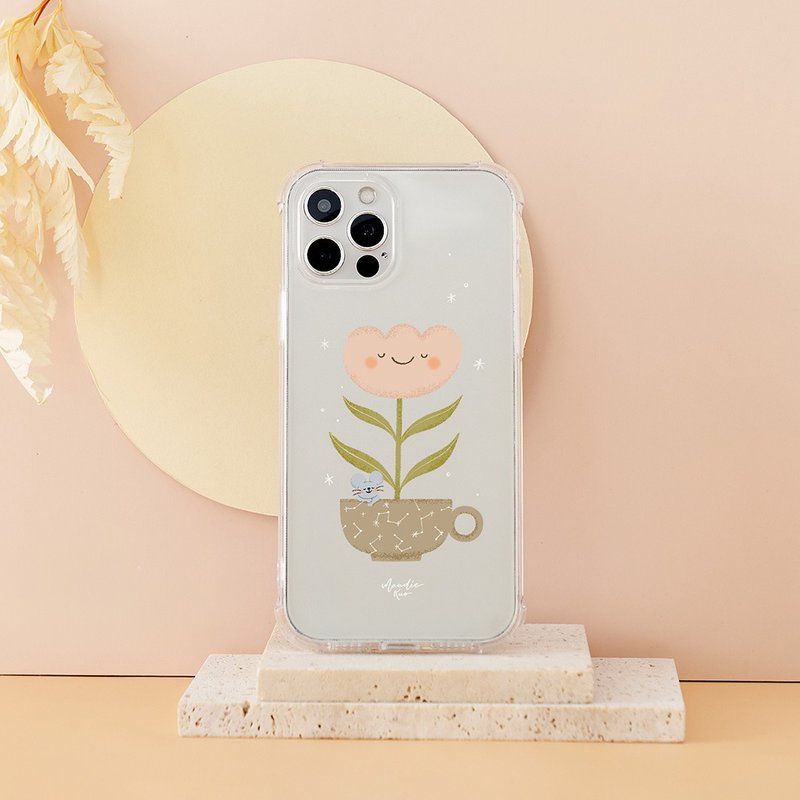Mandie馬克杯小花全氣囊防摔iPhone手機殼 - 手機殼/手機套 - 塑膠 透明