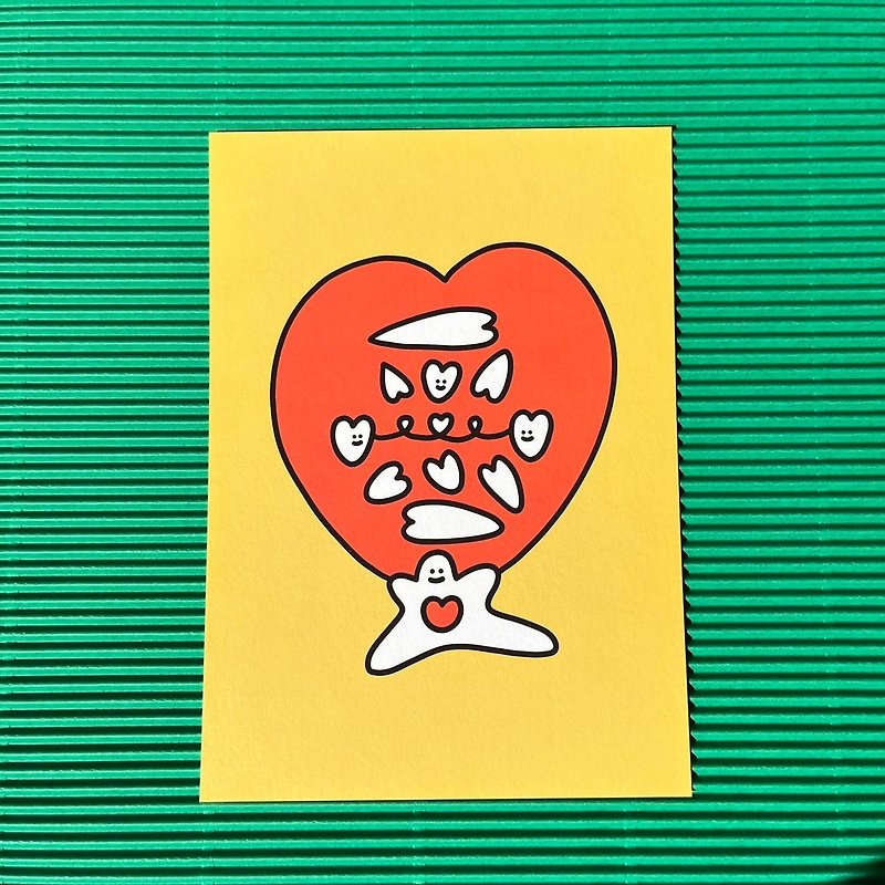 postcard_is love - การ์ด/โปสการ์ด - กระดาษ สีเหลือง