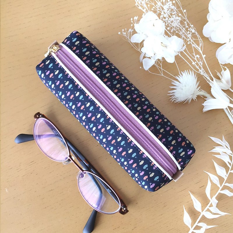 Soft Glasses Case with Japanese Traditional pattern, Kimono - Glasses & Frames - Other Materials Blue