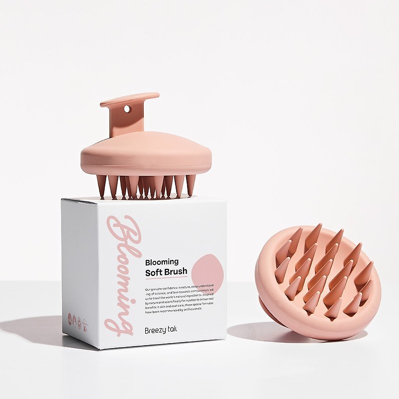 Korea Blooming cat and dog wet and dry massage comb to help circulation soothing massage - Cleaning & Grooming - Silicone Pink