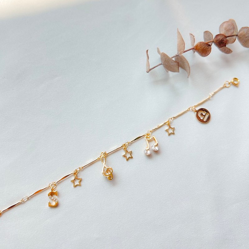 Rhythm Bracelet | Handmade Accessories | Tailor-made - Bracelets - Other Metals Gold