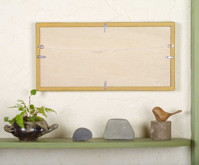 小石アートの物語 フレーム付き 壁の装飾 natural art wall