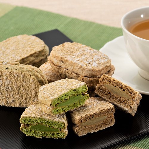 kiyosen 宇治抹茶・ほうじ茶ダックワーズ 10個入り(各5個) 抹茶スイーツ ギフト お取り寄せ 京都きよ泉