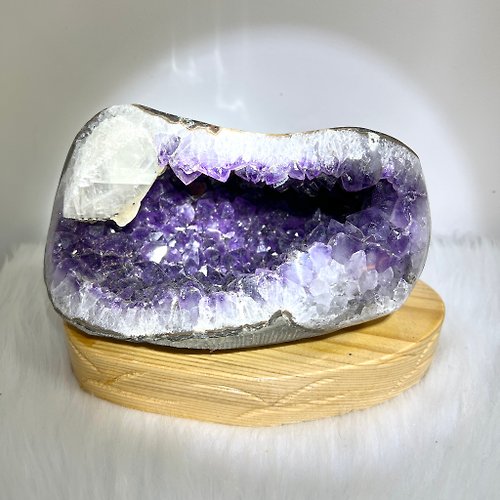 玄之水晶 帝王紫晶錢袋子連訂造底座 | 水晶 | 水晶擺件