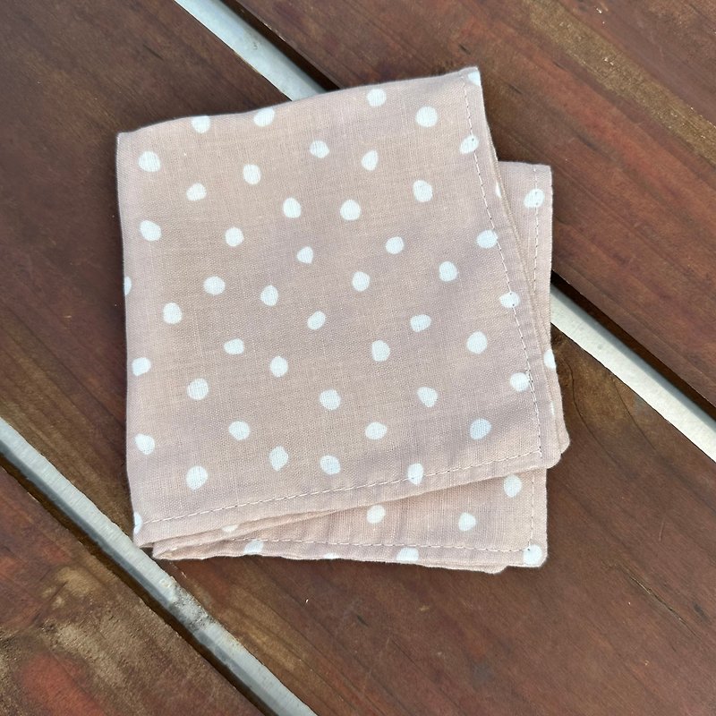 日本四層紗手帕 - 手帕 - 棉．麻 粉紅色