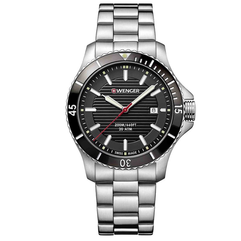 Wenger Seaforce系列-潛水腕錶 - 男裝錶/中性錶 - 不鏽鋼 銀色