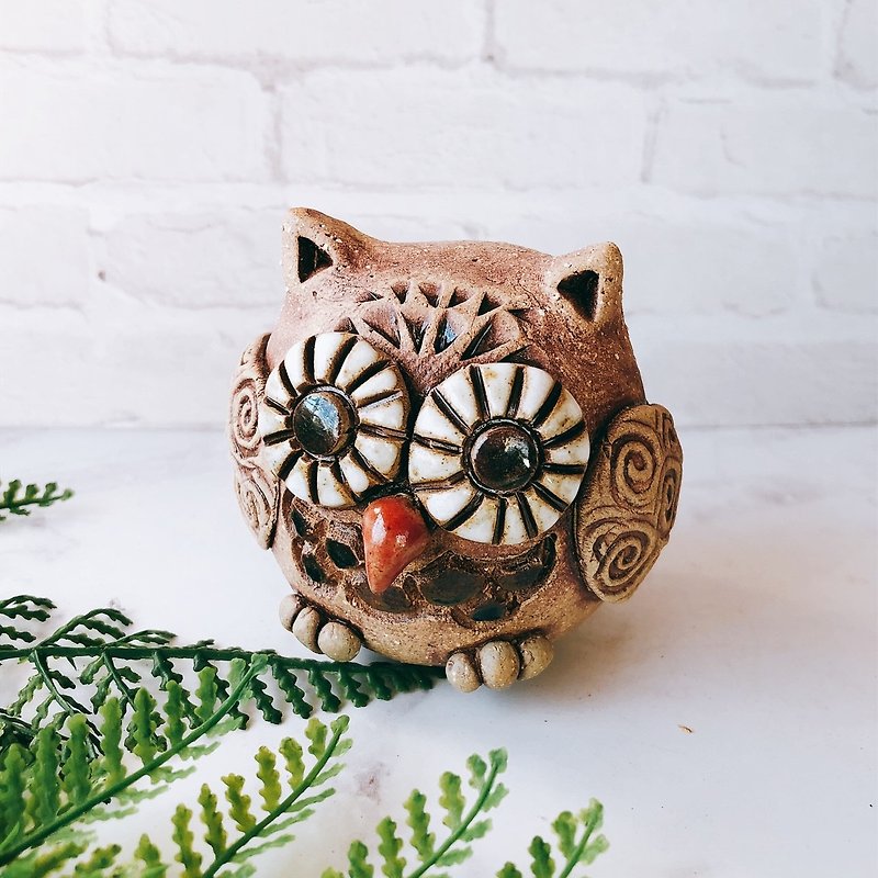 C-45 Owl Decoration │ 吉野鹰x Office Small Things Pottery Design Gift - Items for Display - Pottery 