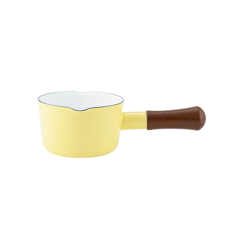 NATURE single-handle enamel milk pot lemon yellow 12cm - เครื่องครัว - วัตถุเคลือบ สีเหลือง