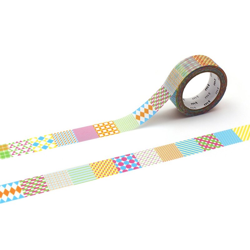 mt Deco Masking Tape / Geometric Pattern (MT01D578) - มาสกิ้งเทป - กระดาษ หลากหลายสี