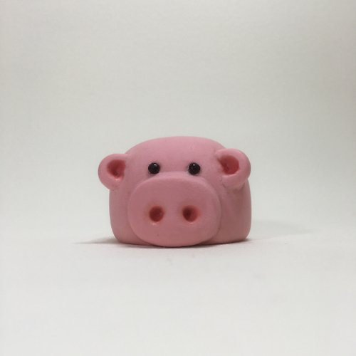 堇yvonne. 指尖創作clay art 可愛動物系列-幸福豬收納座
