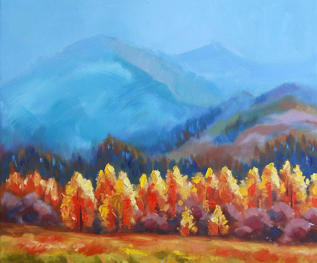 Fall Landscape Original Oil Painting On, How To Paint A Fall Landscape