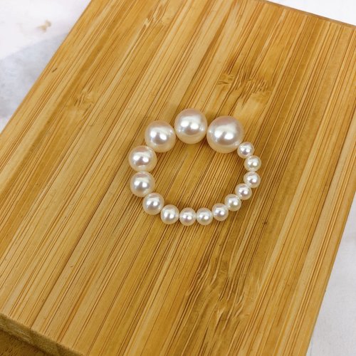 Poodle’s jewelry 珍珠層次戒指