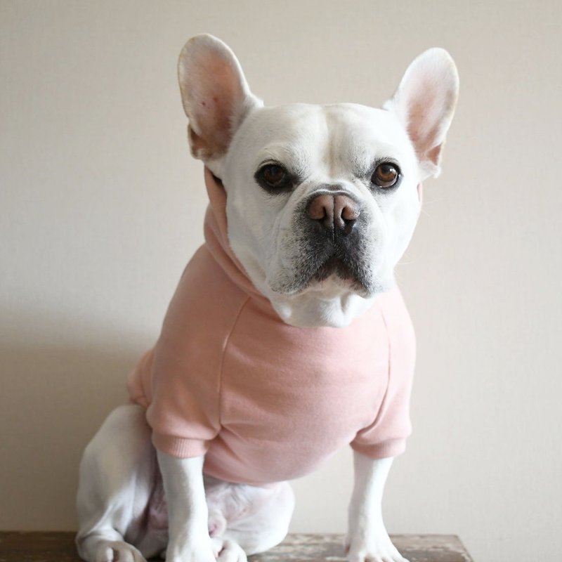 Standard Sweat Hoodie _ Smoky Pink _ For French bulldog - Clothing & Accessories - Cotton & Hemp 