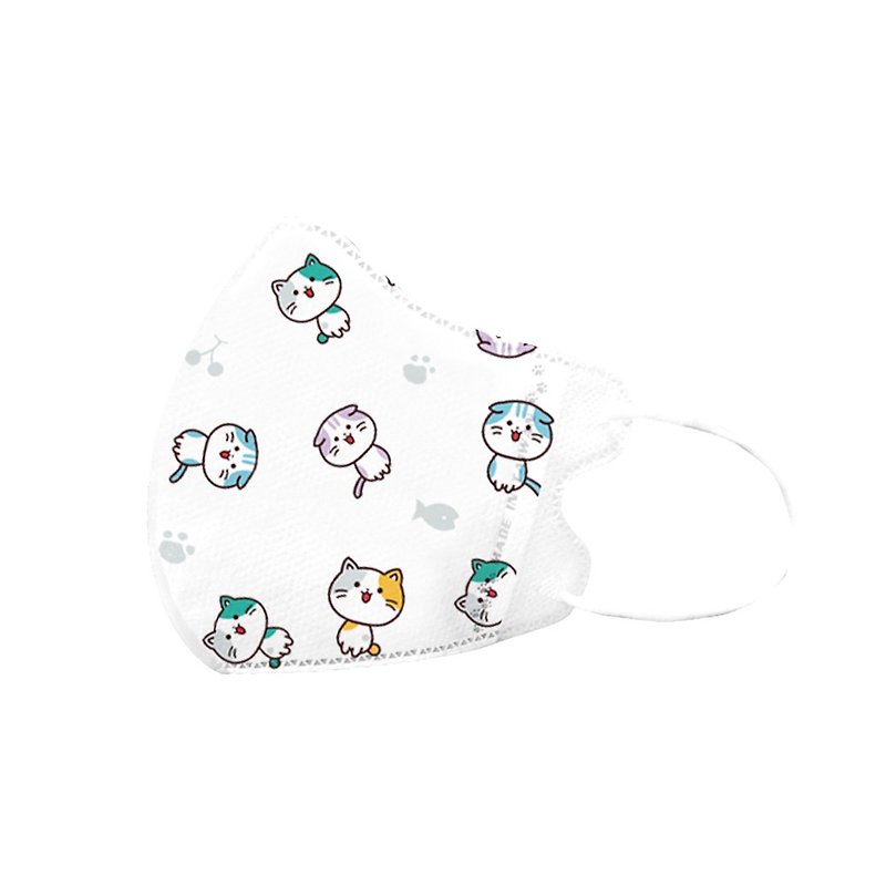 Xing'an-Children's 3D Medical Mask-Cat (50 pieces per box) MIT Made in Taiwan - Face Masks - Other Materials Multicolor